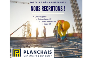 PLANCHAIS SAS Maconnerie A Vitre Recrutement