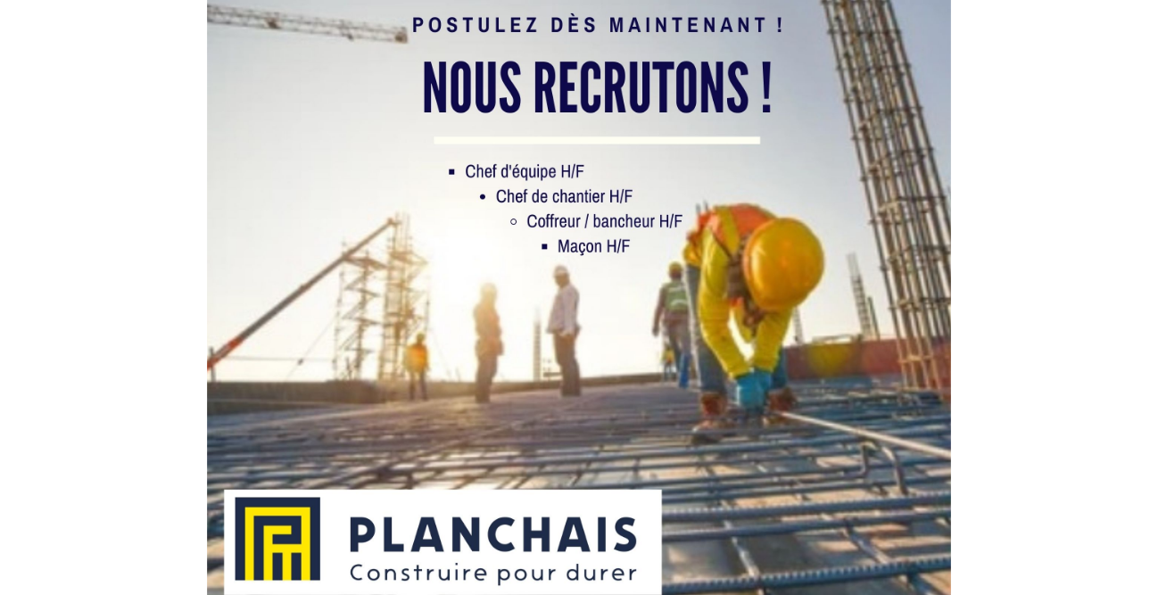 PLANCHAIS SAS Maconnerie A Vitre Recrutement